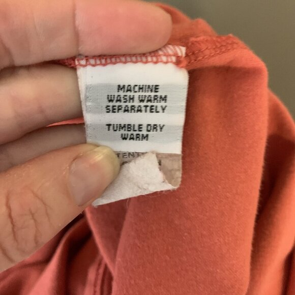 Cut Loose Womens L Tank Top Knit Sleeveless Orange Cotton Spandex Stretch Boho - Picture 6 of 12